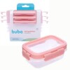 Set Tuppers X3 Herméticos BUBA rosa