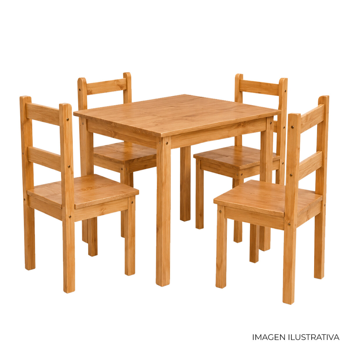 JUEGO DE COMEDOR APA 4 SILLAS NOGUEIRA CASTAÑO 