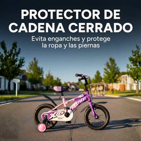 Bicicleta Infantil Yjtong Rod 12 Canasto Parrilla Rueditas Rosa 1