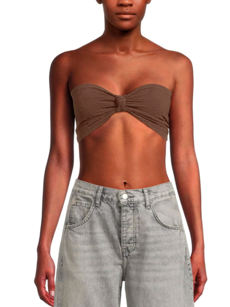 FLORAL FRILLS KNOTTED BANDEAU 