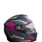 CASCO DE MOTO RUSH INTEGRAL NEGRO MATE, GRIS, ROSADO