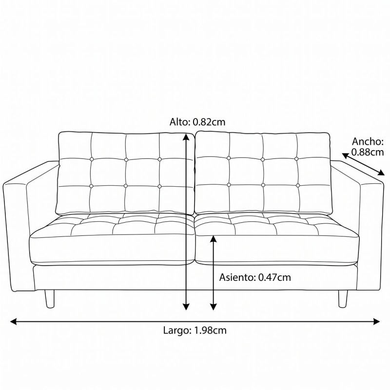 SOFA 3 PUESTOS TERRA - CAMEL 7450006268981(CD) Unica