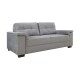 Sillon Sofa 3 Cuerpos Luares Marrón Chocolate Gris Azulado