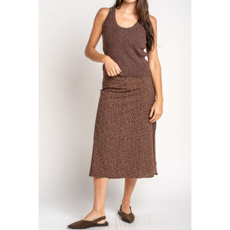 Top Tejido Lurex Chocolate