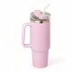 Jarra Vaso Terminico 1200ml Ac Inox y sorbete en Ac inox Rosado