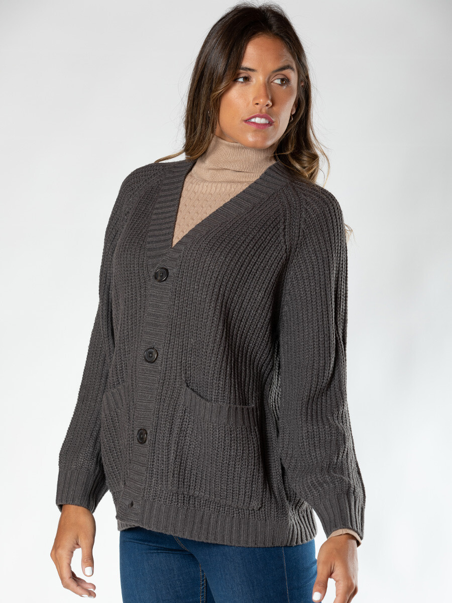 CARDIGAN MARTA RUSTY - Gris Oscuro 