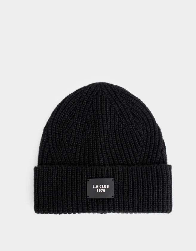 Gorro Clasico Gorro Tejido Texturado - Negro