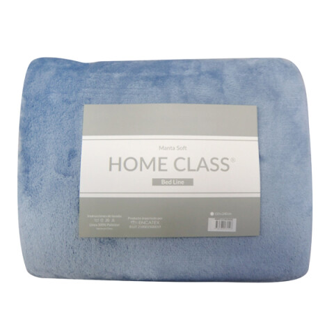 Frazada Flannel 1 Plazas Home Class 150 x 240 cm AZUL PIEDRA