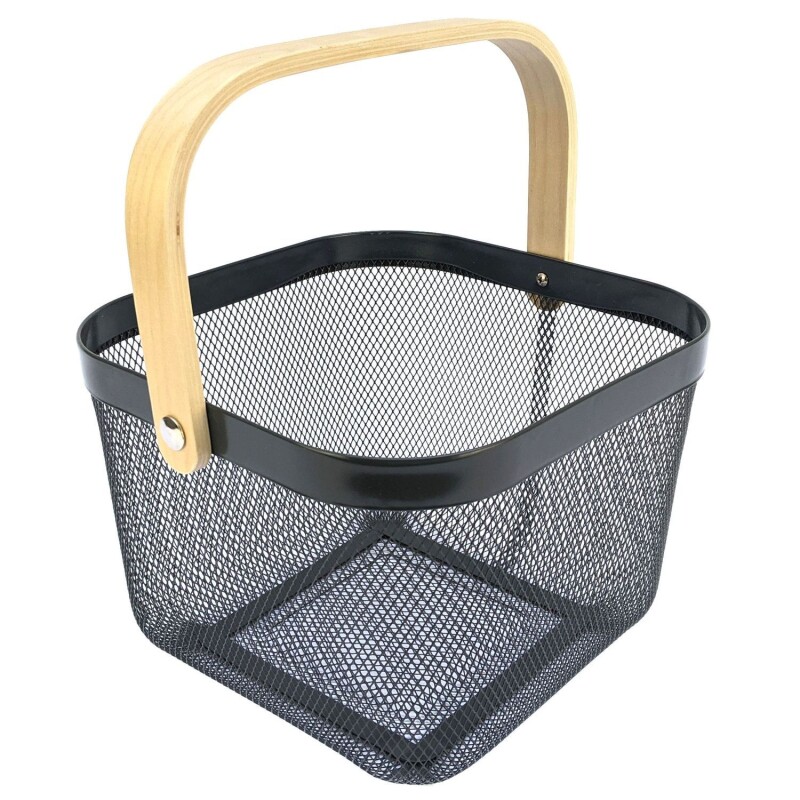 Canasto Metálico, Organizador De Frutas (Diego B.) Gris oscuro