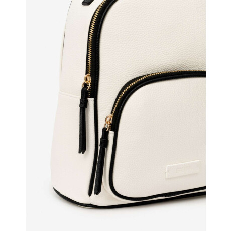 Mochila Con Bolsillo Blanco Crudo