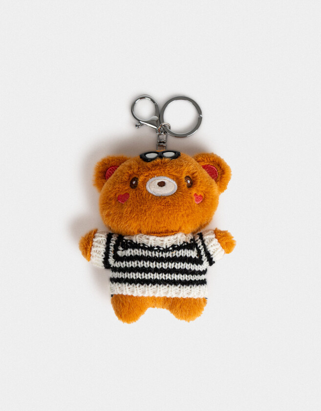 Llavero Peluche Llavero Y Charm De Peluche Osito - Marron Medio