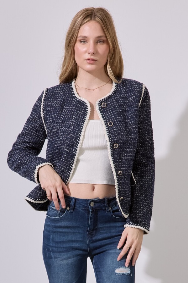 Chaqueta Tweed Lurex AZUL/MULTI