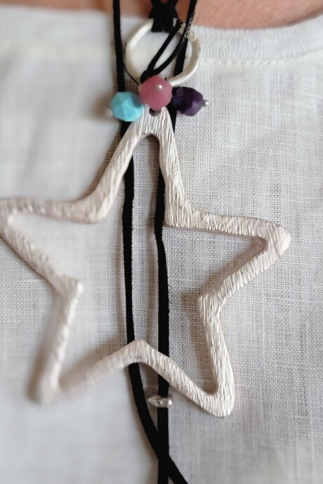 Collar Estrella plateada