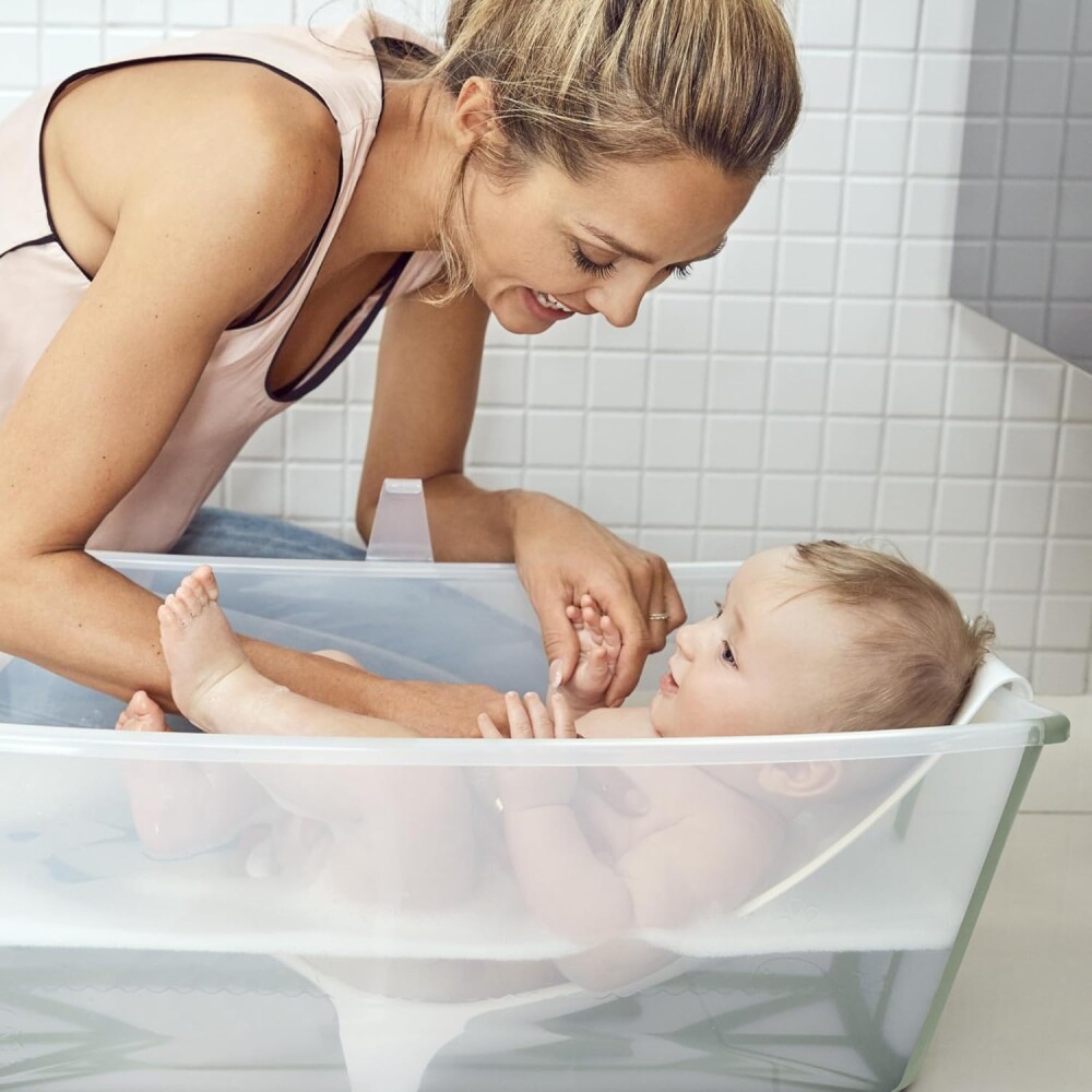 Baño Stokke flexibath set c reposera transparente verde