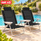 Set X 2 Sillas Summer 6 Posiciones Aluminio NEGRO