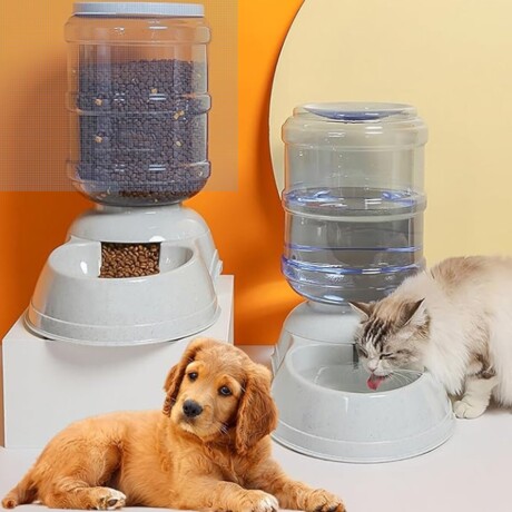 Plato Bebedero Dispensador de Agua Mascotas Perro Gato Celeste