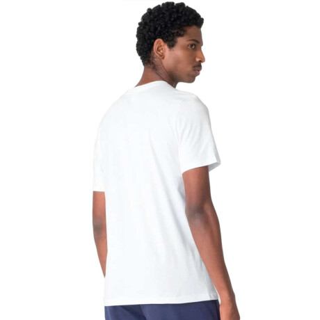 Fila Remera Regular Letter Outline Hombre Blanco-Marino