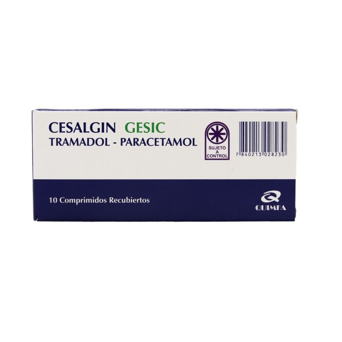 CESALGIN GESIC 37,5 MG CJ X 10 COMP. única