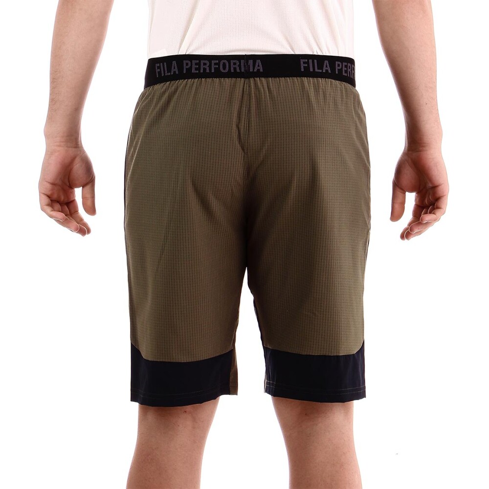 Fila bermuda masculina train Oliva-Negro
