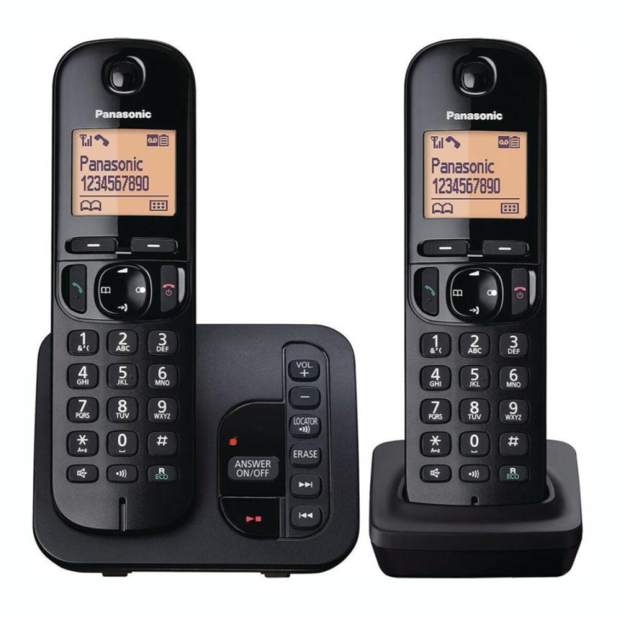 Teléfono Inalámbrico PANASONIC KX-TGC222 Doble Base - Negro 
