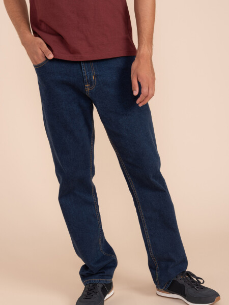Pantalón de Jean Clásico Azul Oscuro