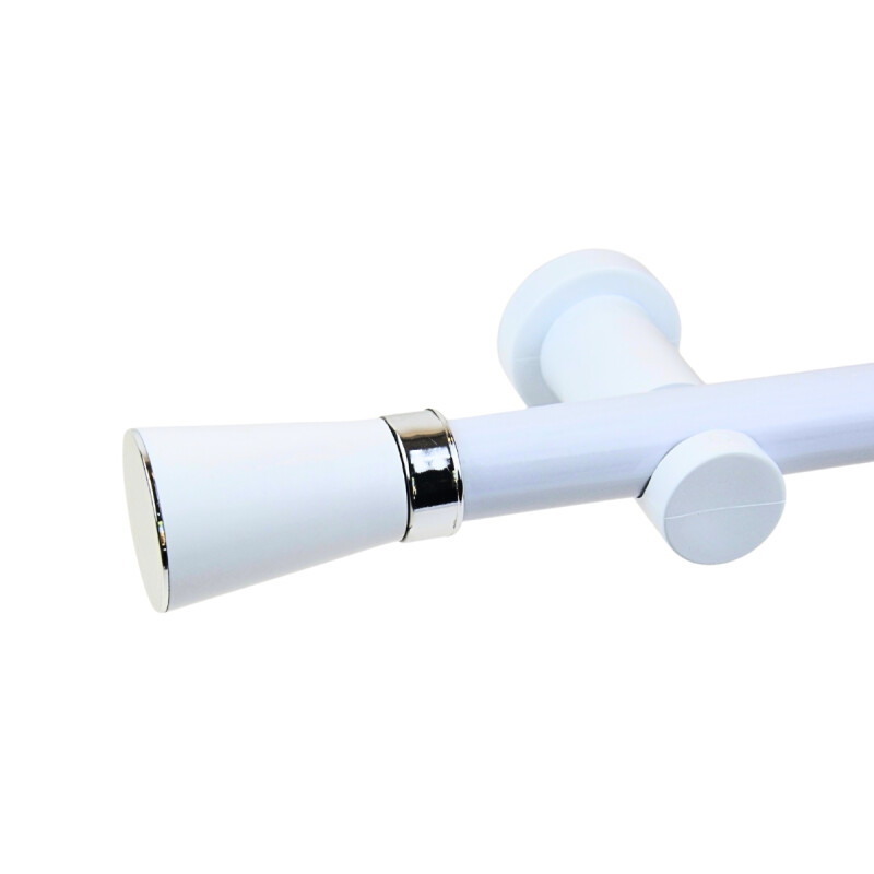 Barrote cortina de metal 1,50 m + 2 Soportes BLANCO