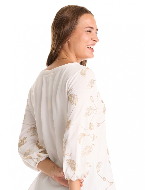 Blusa Flores CRUDO