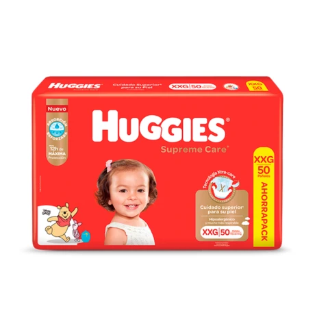 Pañales Huggies Supreme Care X50U Cuidado Superior Xxg 001