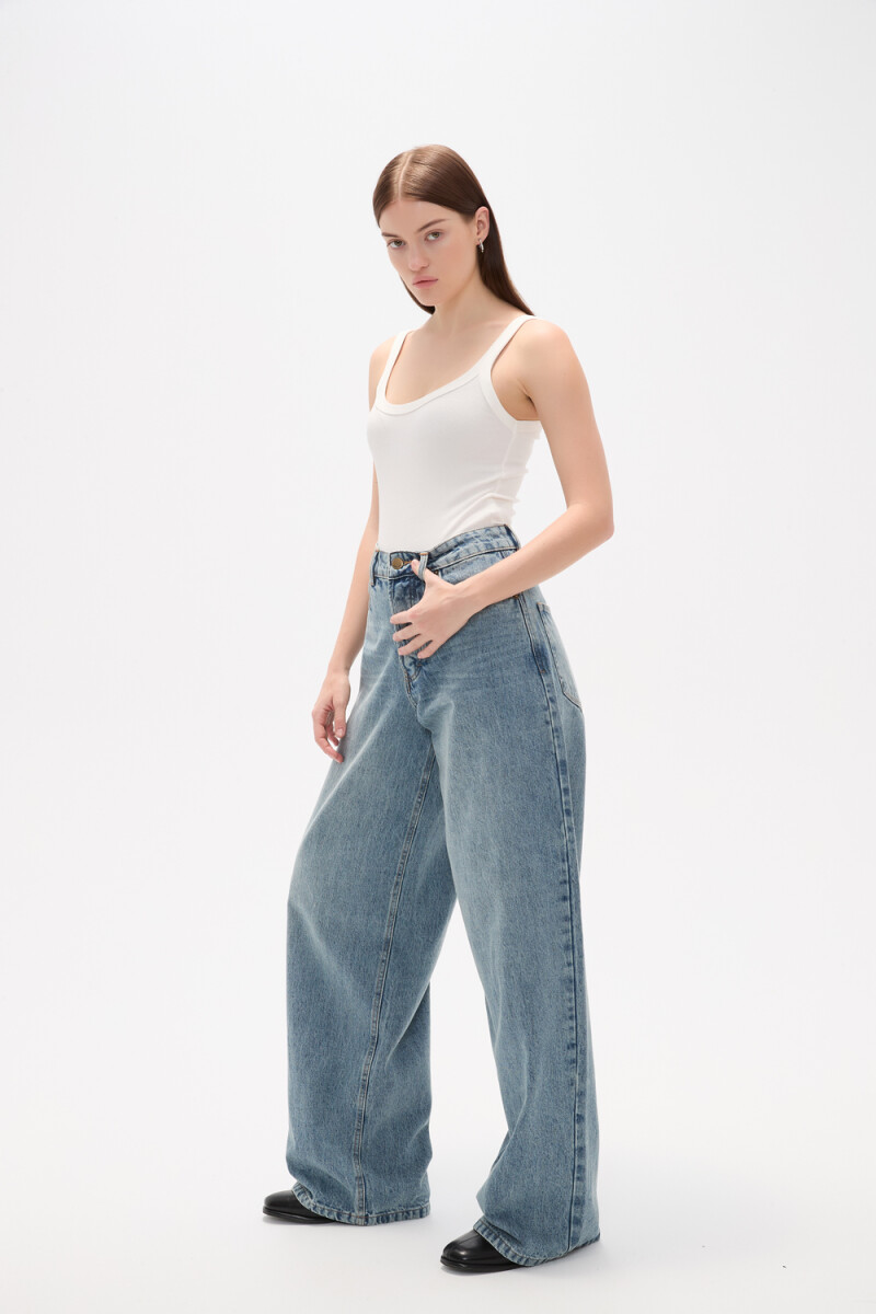 Pantalon Opalan - Azul Grisaceo 