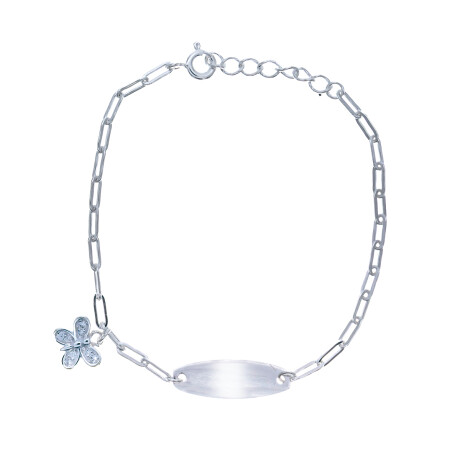 Pulsera de identidad en plata 925, MARIPOSA. Pulsera de identidad en plata 925, MARIPOSA.