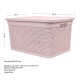 Caja simil ratán 25 lts ROSADO