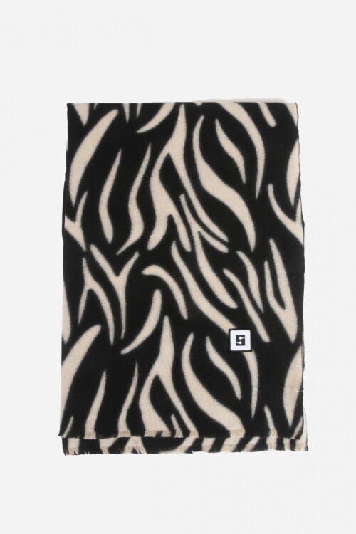Bufanda cebra negro