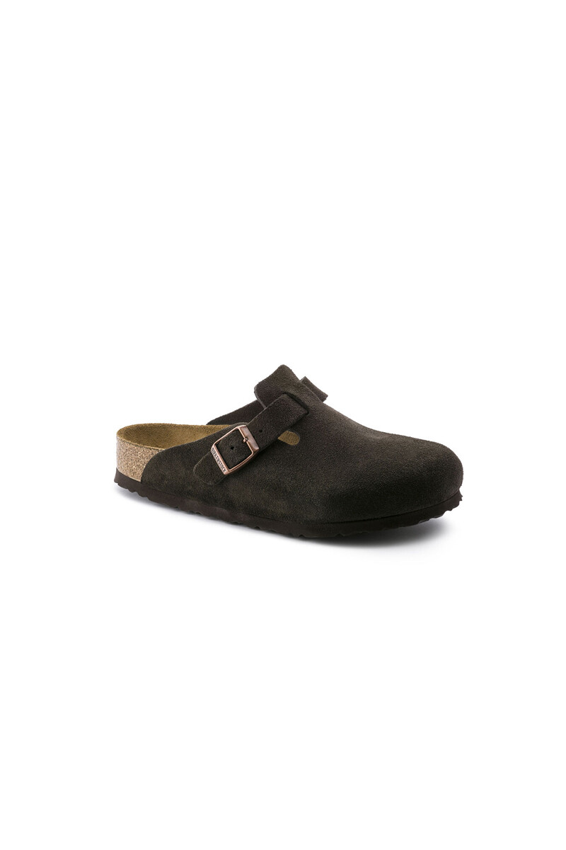 Zueco Boston Soft Footbed Suede Leather - Regular - Mocca 