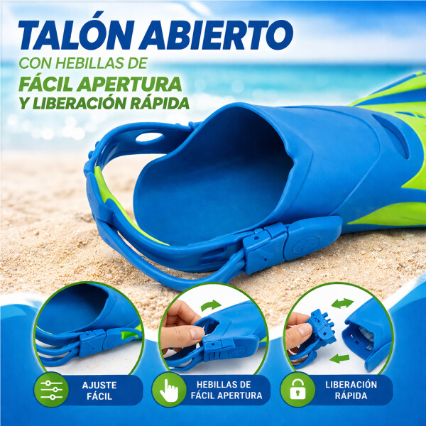 Aletas Proflex Us Drivers Talon Abierto Niño Talle Md ALETAS US DIVERS TALON ABIERTO NIÑO MD