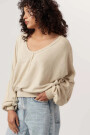 SWEATER PEBBLES SEAMED Beige