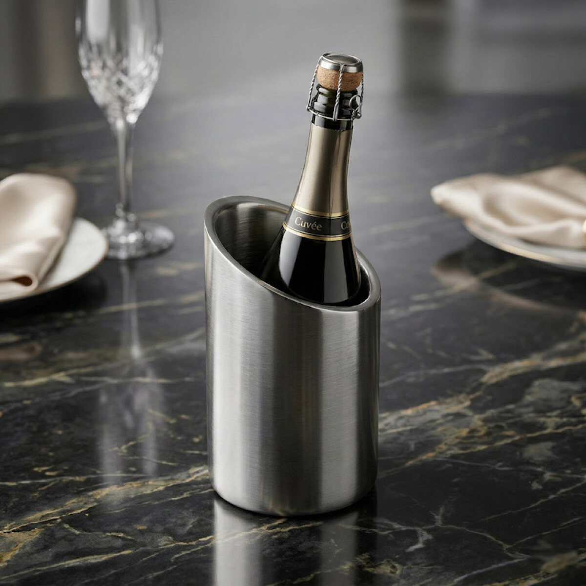 Balde Enfriador de Champagne Volf - Acero inoxidable 18/10 