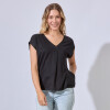 Blusa Esc V NEGRO