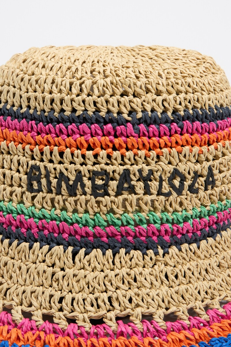 GORRO BUCKET RAFIA Rosa