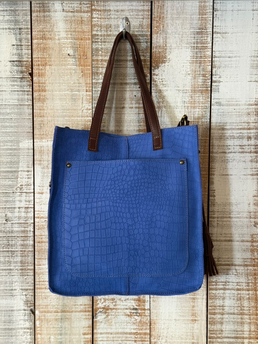Cartera California - Azul Croco 