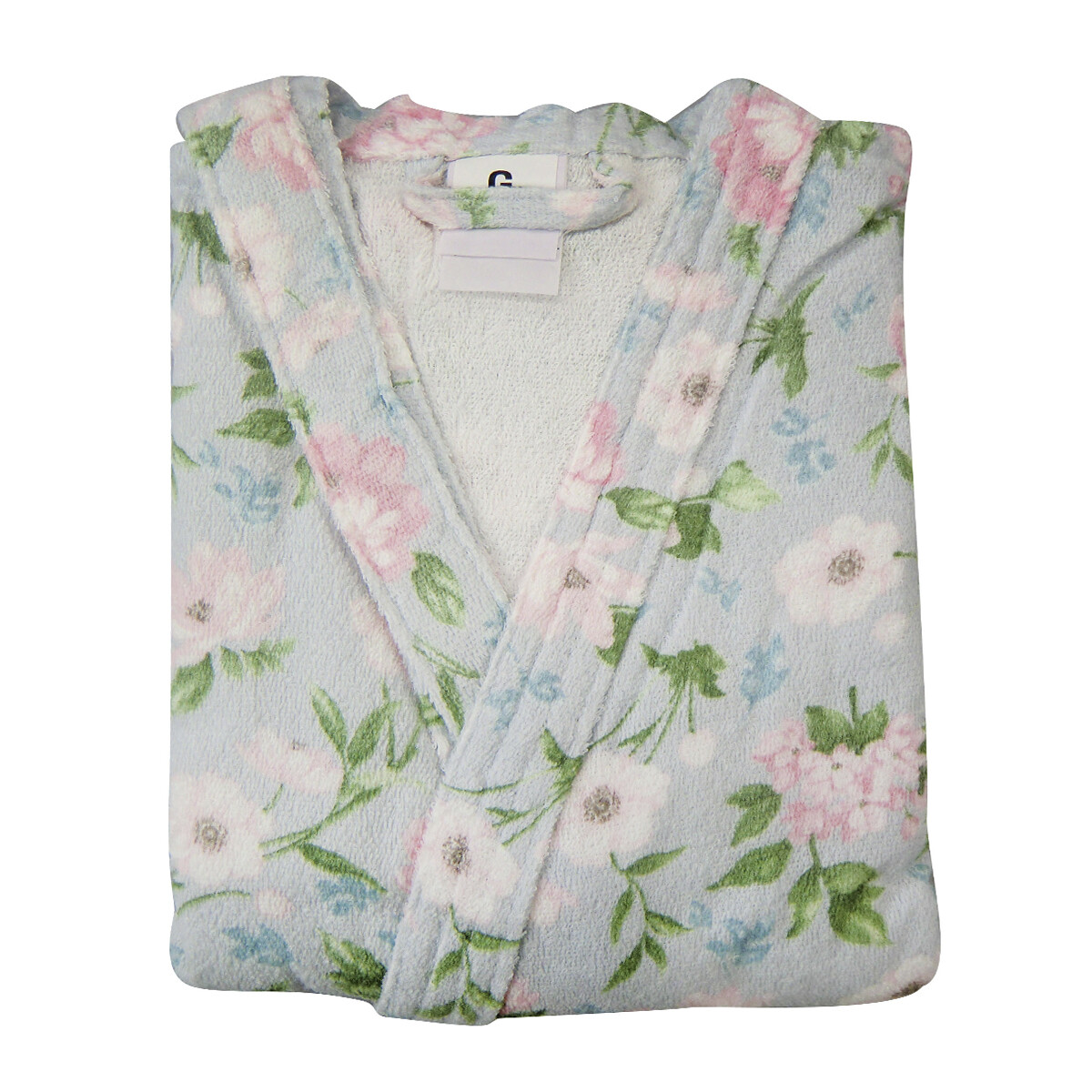 Bata Baño Felpa Estampada Algodón Talle P al G - 25865 