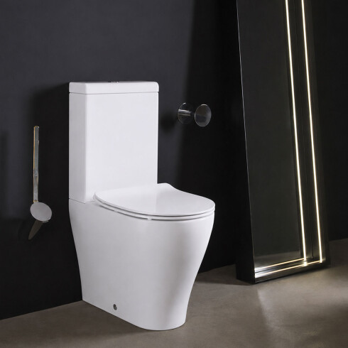INODORO BLANCO BRILLO A PISO FLAMINIA BLANCO