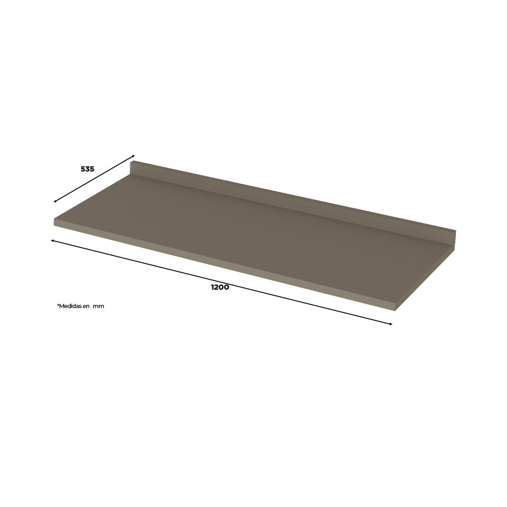 MESADA TAPA PARA COCINA 120 CM MDF NEGRO CONNECT