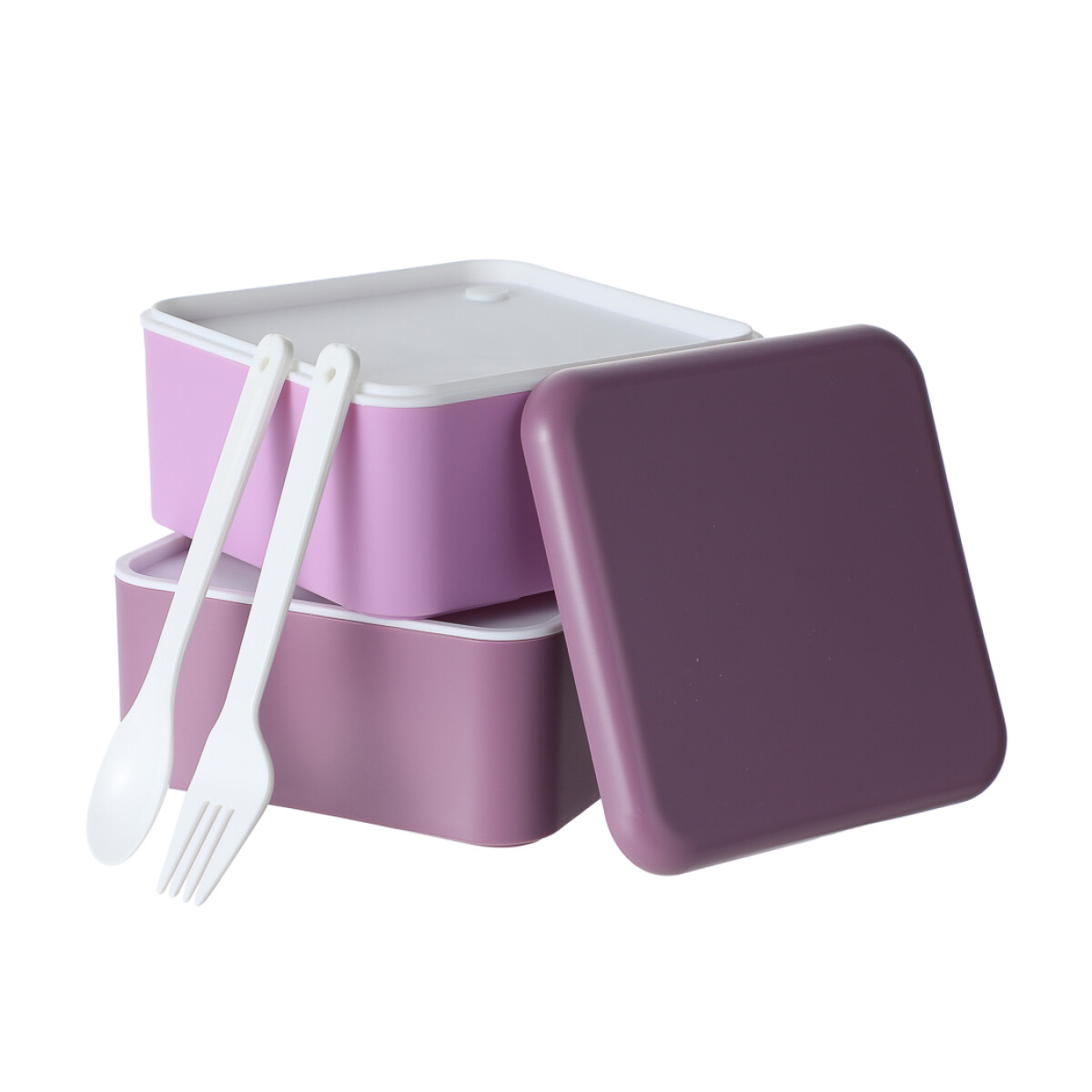 Bento box doble piso - violeta 