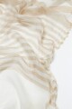 Pashmina rayada beige