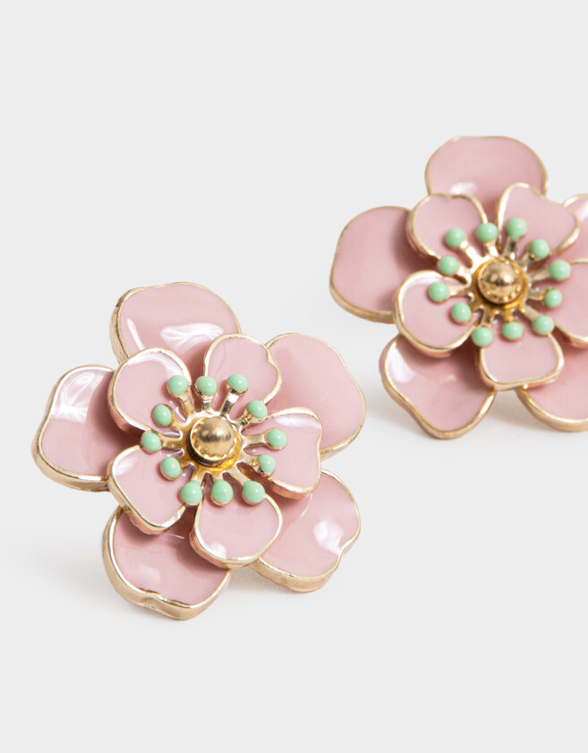 Aros Pasantes Flores Aros Pasantes Flores - Dorado