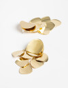 Aros Colgantes Largos Metal Aros Largos Chapones Metal - Dorado