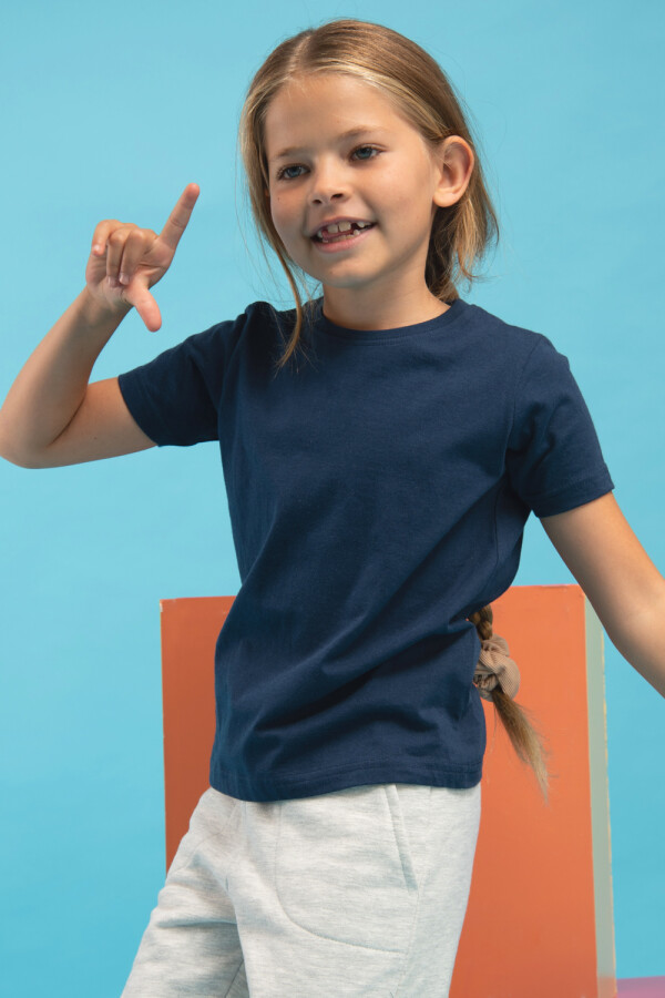 Camiseta escolar Azul