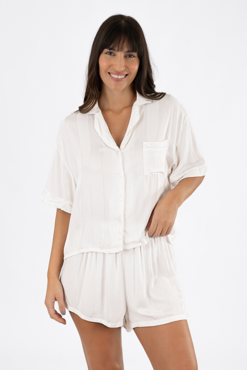 Pijama orgamic viscose m/c Marfil