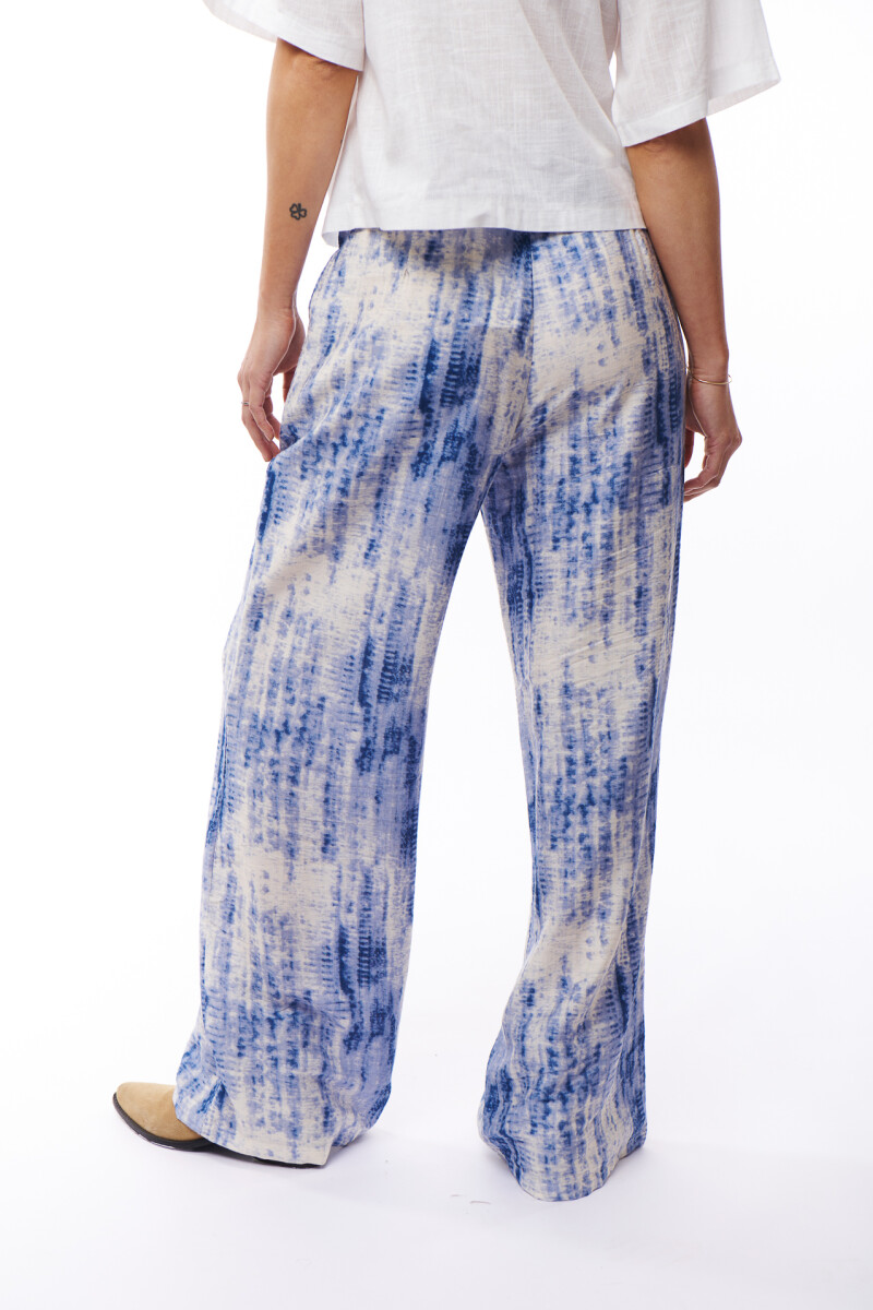 PANTALON BARBARA ESTAMPADO AZUL