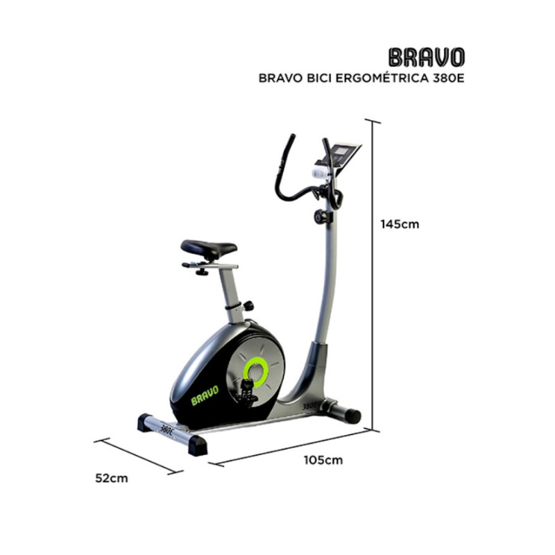 Bicicleta Ergométrica Bravo 380 Digital Magnética con Monitor y 8 Niveles Bicicleta Ergométrica Bravo 380 Digital Magnética con Monitor y 8 Niveles